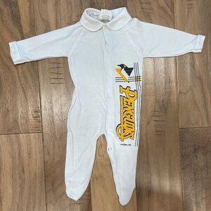 Vintage Pittsburgh Penguins Baby Footed Pajamas